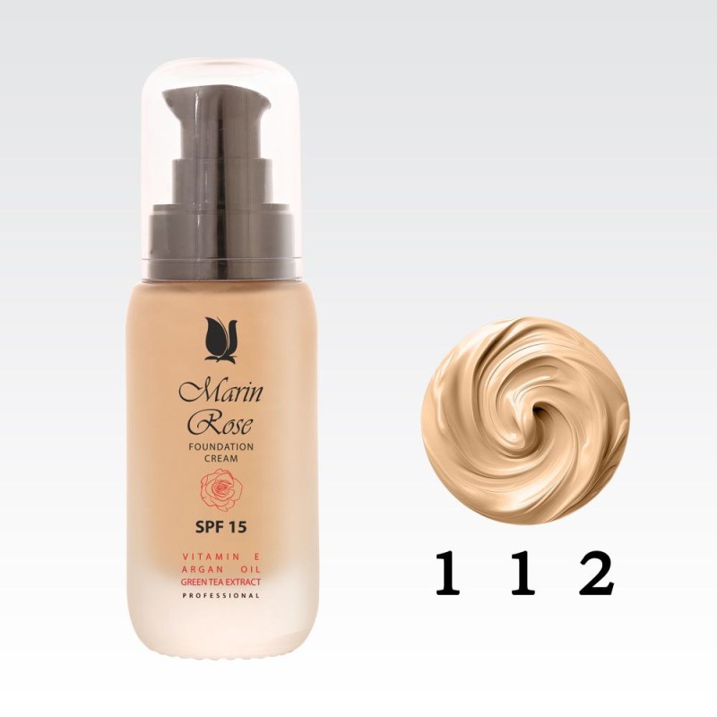 کرم پودر مارین رز حاوی ویتامین E و روغن آرگان شماره 112