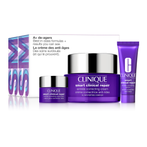 ست ضدچروک شامل کرم دور چشم و سرم ضد چروک و کرم جوان ساز صورت  مدل اسمارت ریپیر کلینیک