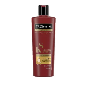 شامپو کراتینه قرمز توت‌فرنگی مناسب موهای آسیب دیده ترزمه حجم 400 میل