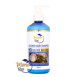 شامپو موهای رنگ شده و آسیب دیده سبوس برنج مارین رز