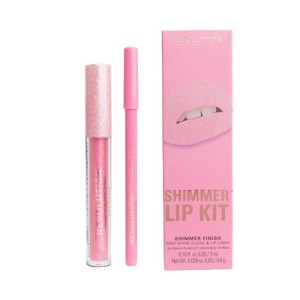 کیت رژمایع و مداد لب شیمر پینک لایتس رولوشن