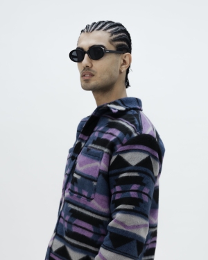 Blue &amp; purple overshirt