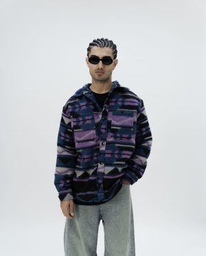 Blue & purple overshirt