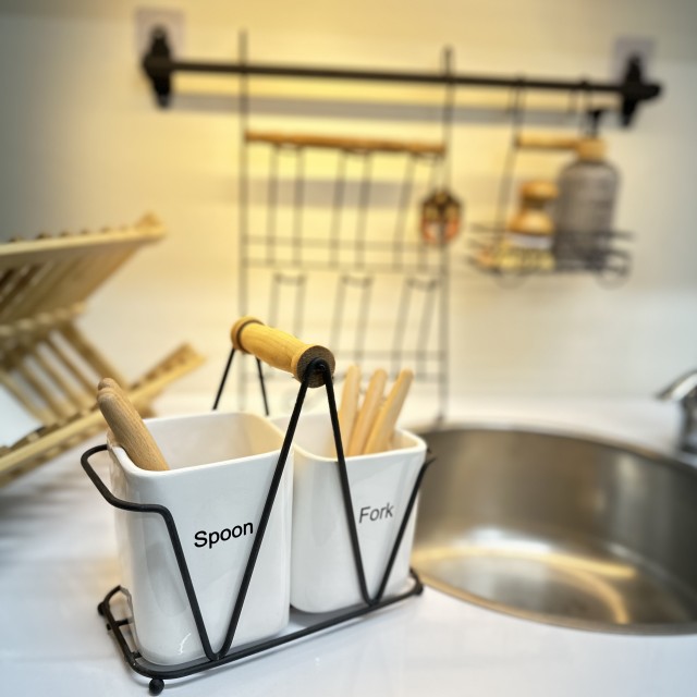 جا قاشقی دو قلو کنار سینکی