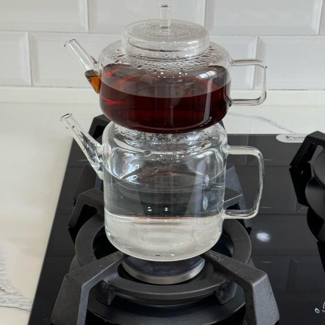 کتری قوری استوانه پیرکس