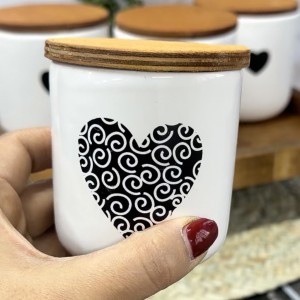 بانکه سرامیکی ادویه مدل قلب