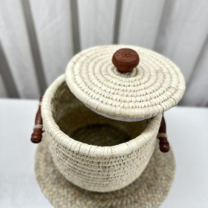 سبد حصیری استوانه