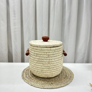 سبد حصیری استوانه