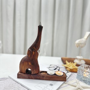 جا عودی و جا شمعی فیل خرطوم بالا