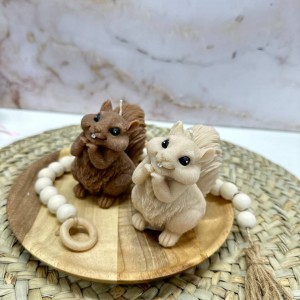 شمع دکوری  دست ساز مدل سنجاب