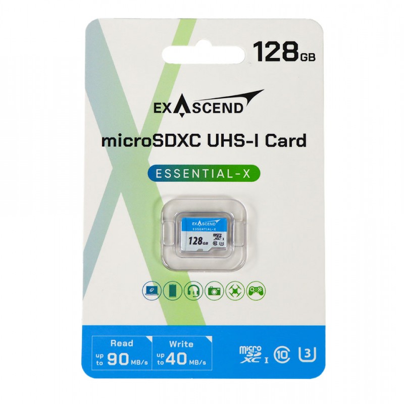 کارت حافظه MicroSDXC اگزاسند مدل ExAscend Essential-X UHS-I U3 V10 ظرفیت 128 گیگابایت