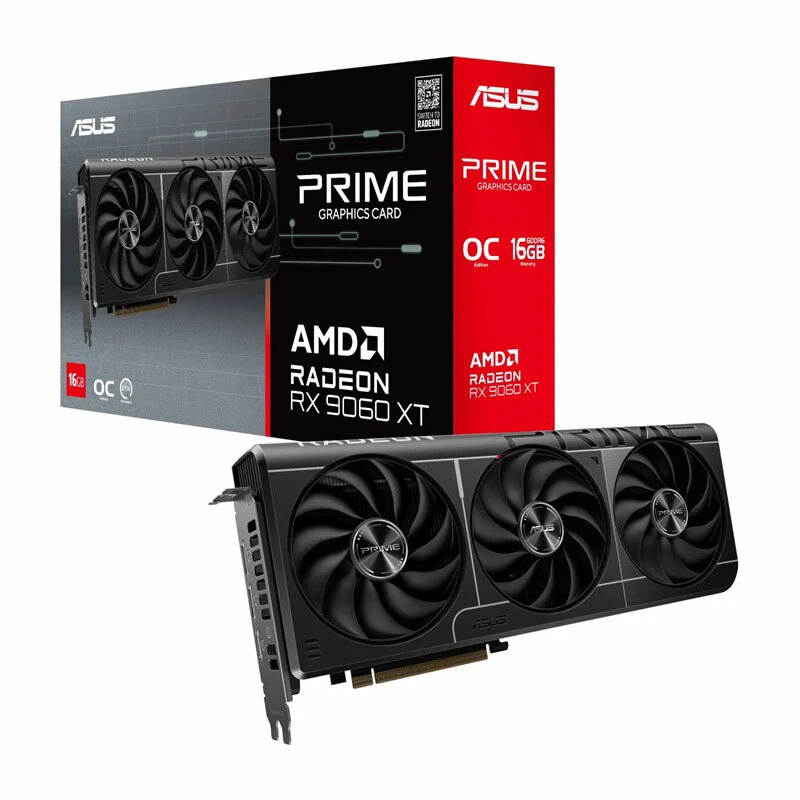 کارت گرافیک ایسوس مدل Prime Radeon RX 9060 XT OC Edition 16GB GDDR6 128Bit