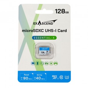 کارت حافظه MicroSDXC اگزاسند مدل ExAscend Essential-X UHS-I U3 V10 ظرفیت 128 گیگابایت