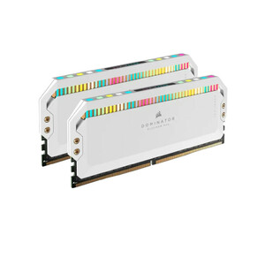 رم دسکتاپ DDR5 دو کاناله 5600 مگاهرتز CL40 کورسیر مدل Dominator Platinum RGB White ظرفیت 64 گیگابایت