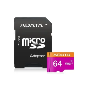 ADATA-SDHC UHS-I +ADP V10 R80W25 64GB MEMORY CARD