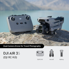 پهپاد DJI Air 3S (DJI RC‑N3) با دوربین دوگانه و فیلم‌برداری 4K/60 HDR