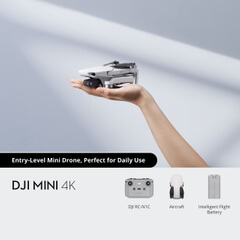 پهپاد DJI Mini 4K سبک و زیر 249 گرم با فیلم‌برداری 4K و انتقال O2