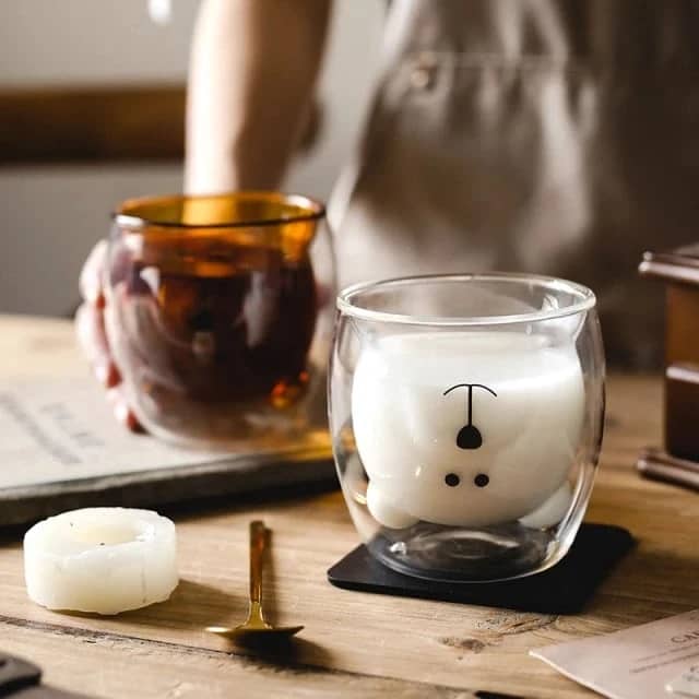 ماگ دوجداره  عروسکی طرح خرس