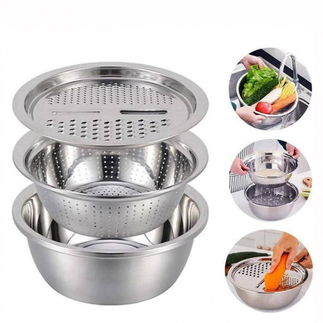 ست آبکش لگن ورنده استیل