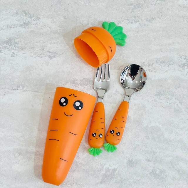 قاشق وچنگال فانتزی طرح هویج