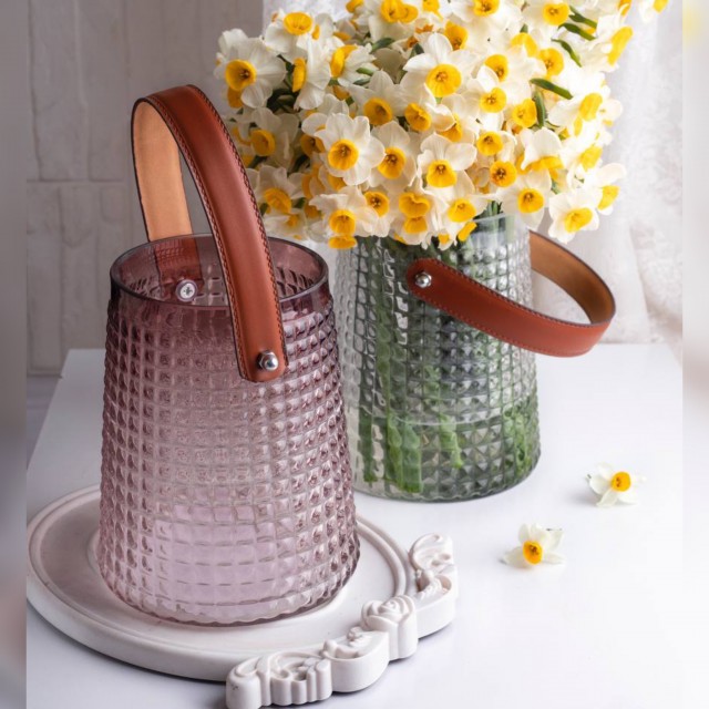 گلدان دسته چرمی هیرا