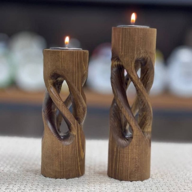 جاشمعی چوبی جفتی اسپیرال