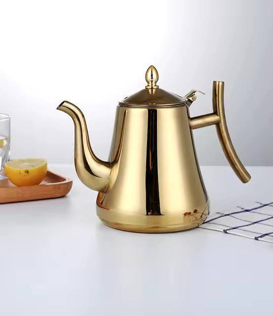 قوری استیل طلایی