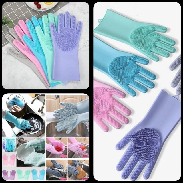 دستکش سیلیکونی پرز دار همه کاره