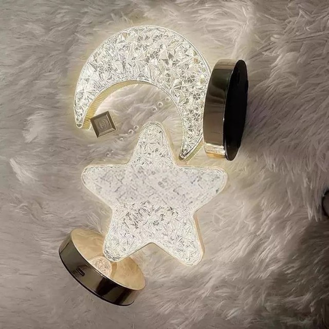 آباژور وچراغ خواب لمسی طرح ماه