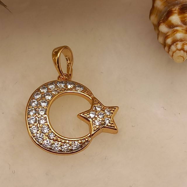 آویز گردنبند ماه وستاره ژوپینگ کد۰۱۰۹