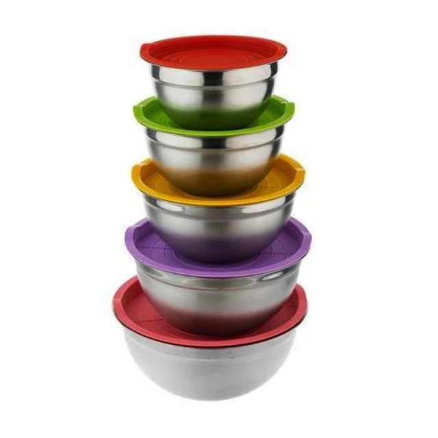 سرویس لگن آشپزخانه استیل 5pcs