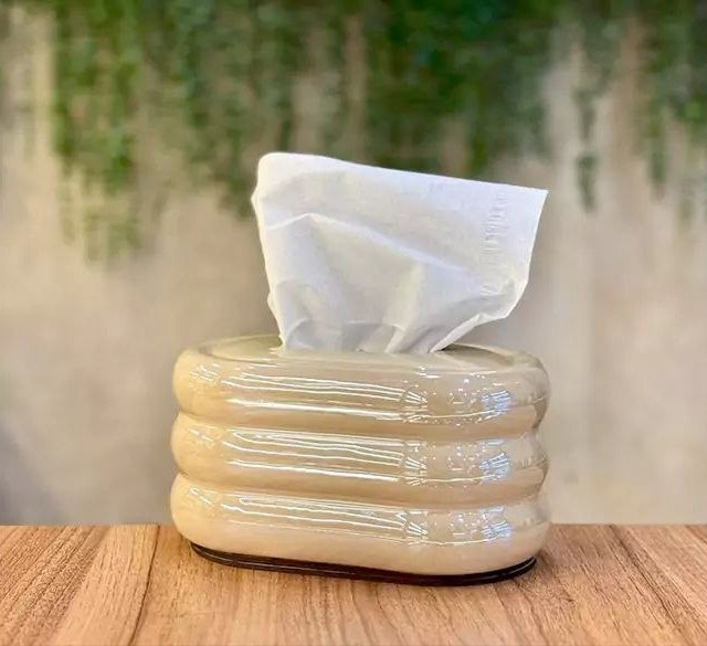 جای دستمال کاغذی شیاردار  سرامیکی کوچک