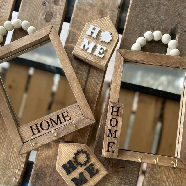 جاکلیدی مستطیلی چوبی home