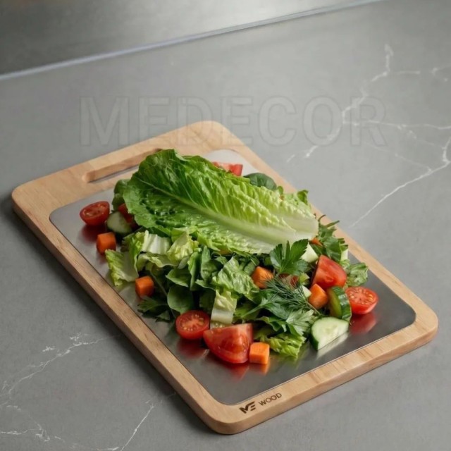 تخته گوشت استیل وچوبwood