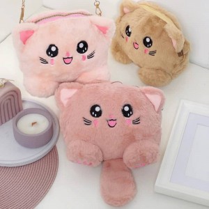 کیف دوشی پولیشی دخترانه طرح گربه