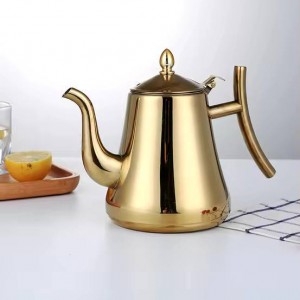 قوری استیل طلایی