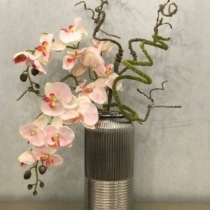 گل ارکیده وگلدان شیاردار