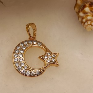 آویز گردنبند ماه وستاره ژوپینگ کد۰۱۰۹