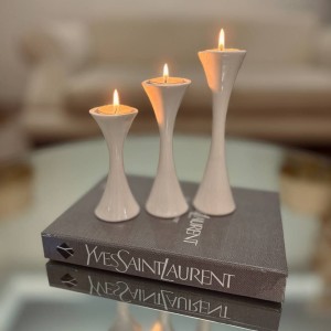 جاشمعی ۳تکه لارا سرامیکی