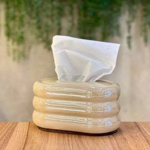 جای دستمال کاغذی شیاردار  سرامیکی کوچک