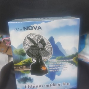 پنکه فلزی تک باتری nova