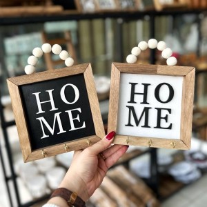 جاکلیدی مربعی چوبی home