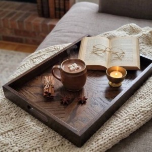 سینی پذیرایی چوبی دسته دار