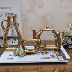 گلدان سه تایی قوری فنجان