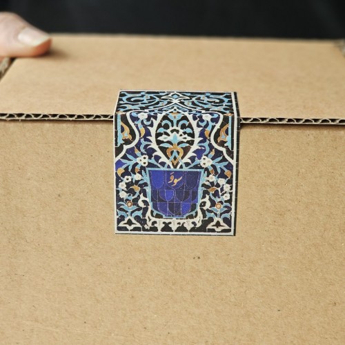 فنجان سرامیکی مدل ایاغ 150 میل فیروزه ای ( 1 جفت )
