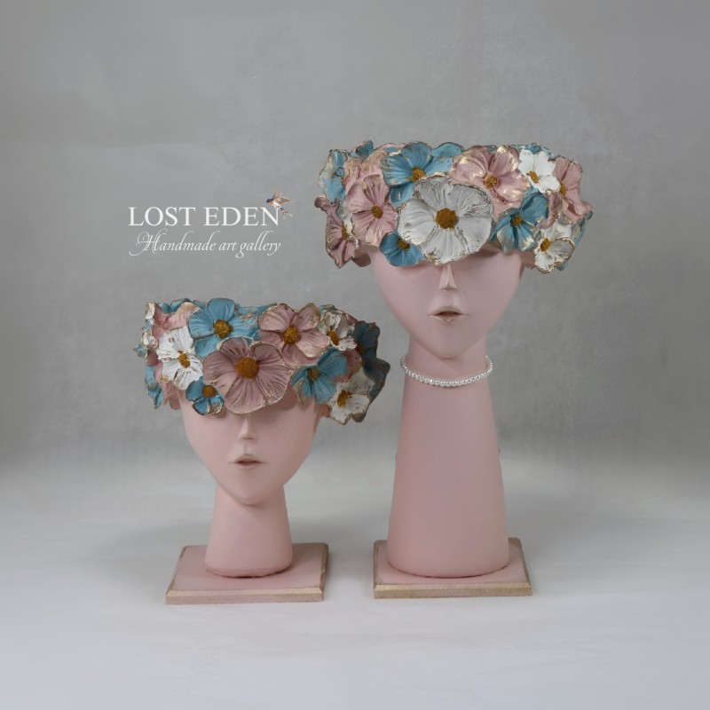 گلدان،جاقلمی ،مجسمه پلی استر دختر ست دوتایی