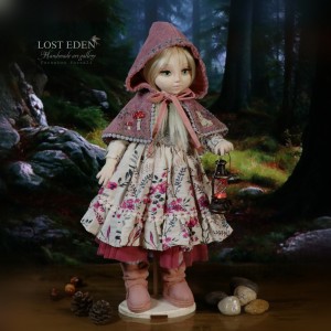 ایلووارا (دختر نور)،عروسک دستساز پارچه ای سه بعدی با جعبه چوبی ویترینی لوکس