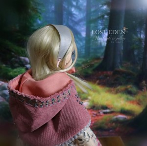 ایلووارا (دختر نور)،عروسک دستساز پارچه ای سه بعدی با جعبه چوبی ویترینی لوکس