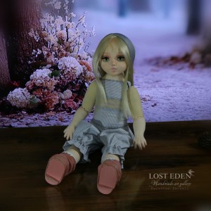 ایلووارا (دختر نور)،عروسک دستساز پارچه ای سه بعدی با جعبه چوبی ویترینی لوکس