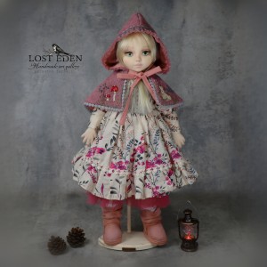 ایلووارا (دختر نور)،عروسک دستساز پارچه ای سه بعدی با جعبه چوبی ویترینی لوکس